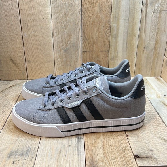 Men's Adidas Gray, Black, and White Daily 3.0 Skateboarding Shoes - Picture 2 of 11